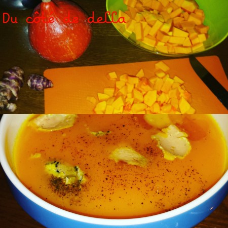 Velouté de légumes anciens au foie gras